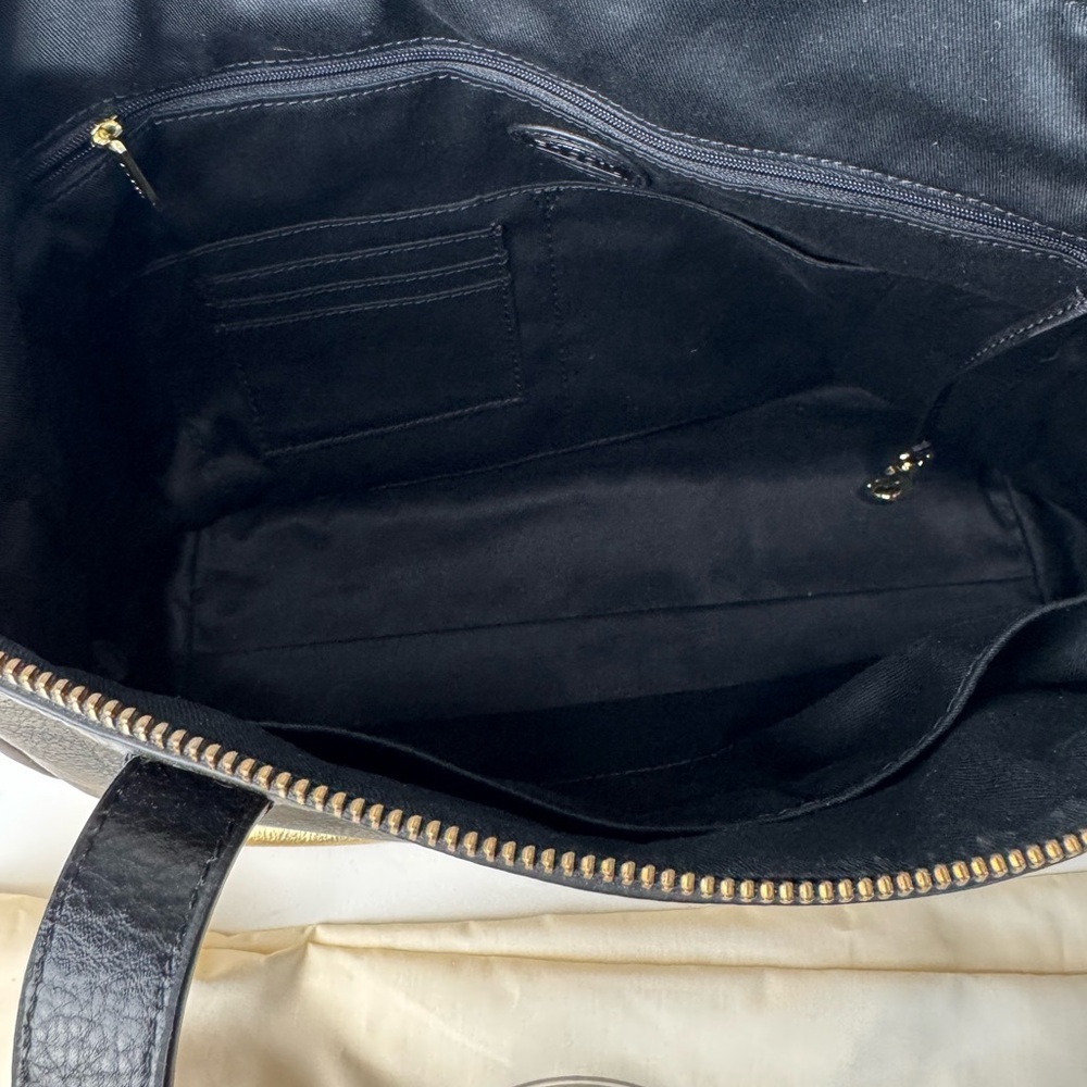Fossil Leather Shopper Tote in gold/black - Picture 7 of 12